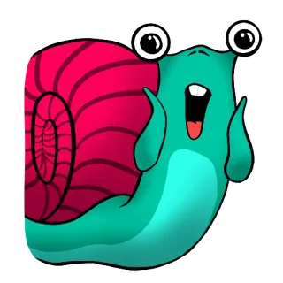 😱 snail, cartoon, animal, cute, sticker telegram sticker