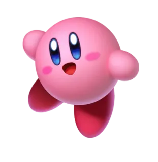 😃 Kirby gra wideo, różowy, słodki, postać, nintendo telegram sticker