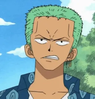 🪐 Zoro One Piece Аниме, One Piece, Ророноа Зоро, Зоро, Персонаж, Наклейка telegram sticker