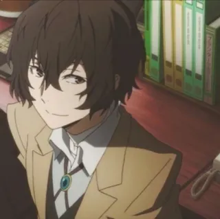 🥂 Osamu Dazai Bungou Stray Dogs Anime, Dazai, Bungou Stray Dogs, Charakter, Porträt whatsapp sticker