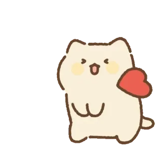 💬 cat, cute, heart, sticker, animal whatsapp sticker