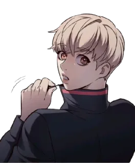 🧐 cartone animato, persona, biondo, uomo, maschio telegram sticker