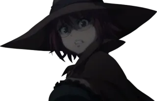 😨 anime, witch, scared, anime girl telegram sticker