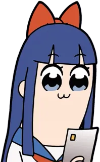 ✉️ Popuko Pop Team Epic Popuko, Pop Team Epic, anime, manga, cute, schoolgirl telegram sticker