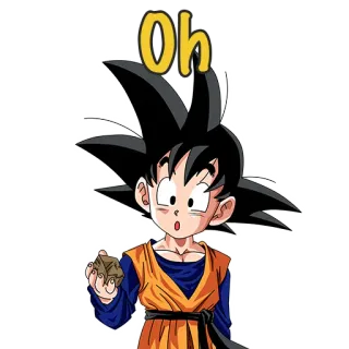 😯 Goten Dragon Ball Oh anime, Dragon Ball, Goten, sorpresa, impactado, divertido whatsapp sticker