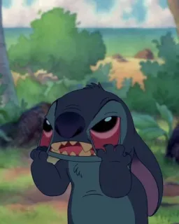 😐 Stitch Lilo & Stitch стич, диcней, лило и стич, мультфильм, злой telegram sticker