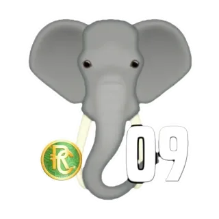 🐘 09 elefante, animal, número, personaje, mascota telegram sticker
