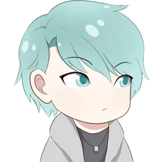 😕 Anime, Chibi, Personaggio, Carino, Manga telegram sticker