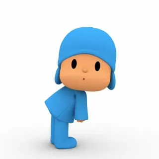 ☀️ Pocoyo мультфильм, ребенок, синий, дружелюбный, анимированный, персонаж telegram sticker