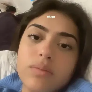 😡 ok gn boa noite, selfie, retrato, rosto, menina telegram sticker