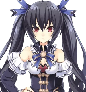 😕 Noire Hyperdimension Neptunia Anime, Video game, Karakter, Lucu, Gadis whatsapp sticker