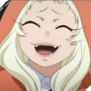 😂 Erimi Mushibami Kakegurui Anime, Kakegurui, Erimi Mushibami, Sorriso whatsapp sticker