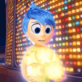 🤖 Joy Inside Out Gioia, Inside Out, Pixar, Emozione, Film d'animazione telegram sticker