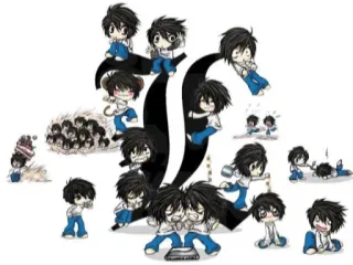 😇 L Death Note L, Death Note, Anime, Manga, Detective, Chibi telegram sticker