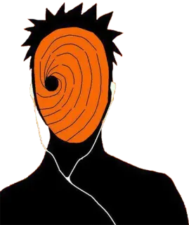 🎧 Tobi Naruto Anime, Naruto, Tobi, Masque, Casque whatsapp sticker