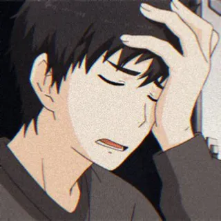 🤦‍♂ anime, sad, stressed, tired, worried, frustrated telegram sticker