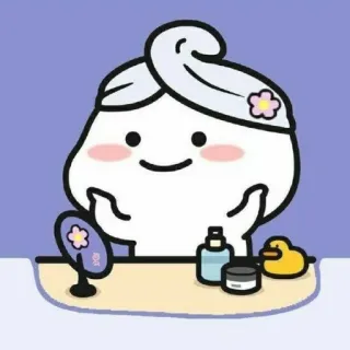 🍔 süß, Selbstpflege, Ente, Spiegel, Schönheit telegram sticker
