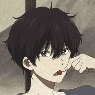 ⛓ Anime Junge, Lutscher, Cartoon, Teenager, Porträt telegram sticker