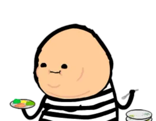 😋 Cyanide & Happiness, การ์ตูน, ตลก, นักโทษ, อาหาร telegram sticker