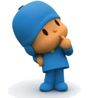 🤔 Pocoyo Cartoon, Figur, Blau, Animation, Kinderserie telegram sticker