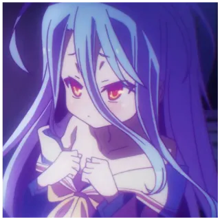 🐇 Shiro No Game No Life Anime, Shiro, No Game No Life, Kawaii, Manga telegram sticker
