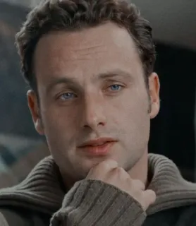 🤔 Rick Grimes The Walking Dead рик граймс, ходячие мертвецы, эндрю линкольн, сериал, зомби, портрет whatsapp sticker
