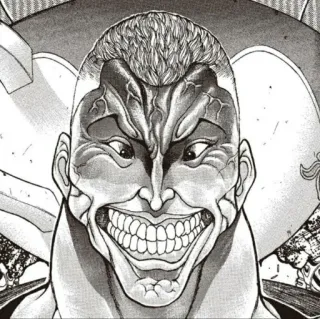 😤 Yujiro Hanma Baki the Grappler Anime, Manga, Kämpfer, Stark, Bösewicht telegram sticker