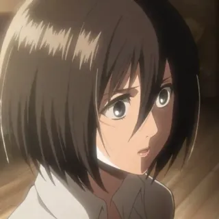 🗡 Mikasa Ackerman Attack on Titan anime, girl, character, mikasa, attack on titan, aot telegram sticker