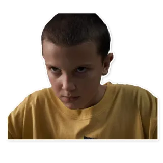 ⚡ Eleven Stranger Things Eleven, Stranger Things, Netflix, telekinese, personage whatsapp sticker