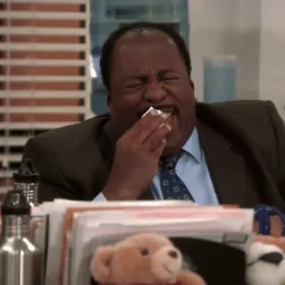 🤣 Stanley Hudson The Office The Office, Stanley Hudson, Tissue, Crying, Sad, TV Show telegram sticker
