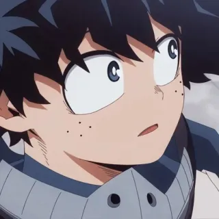 😲 Izuku Midoriya My Hero Academia anime, manga, my hero academia, izuku midoriya, deku, cartoon, hero telegram sticker