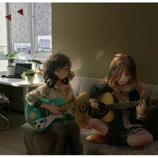 🎸 Anime, Musique, Guitare, Filles, Mignon telegram sticker
