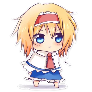 😕 Anime, Manga, Niedlich, Chibi, Cartoon, Illustration, Kawaii telegram sticker