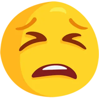 😫 Émoji, Triste, Inquiet, Visage telegram sticker