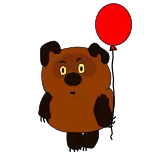 😆 만화, 곰, 풍선, 귀여운, 캐릭터, 애니메이션 telegram sticker