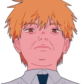 😐 Denji Chainsaw Man อนิเมะ, มังงะ, ตัวละคร, ตลก, Chainsaw Man whatsapp sticker