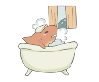 🛁 tubarão, banho, fofo, desenho animado, bolhas, relaxante telegram sticker