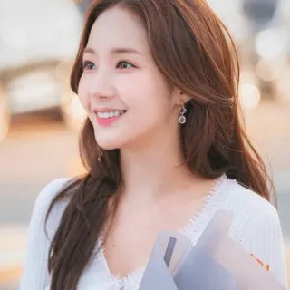😄 Park Min-young wanita, aktris, Korea, senyum, potret, Park Min-young telegram sticker