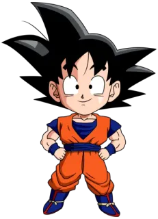 💪 Goku Dragon Ball Goku, anime, cartoon, character, Dragon Ball, child telegram sticker