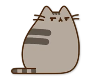 😑 Pusheen Katze, Cartoon, Sticker, graue Katze, Pusheen telegram sticker