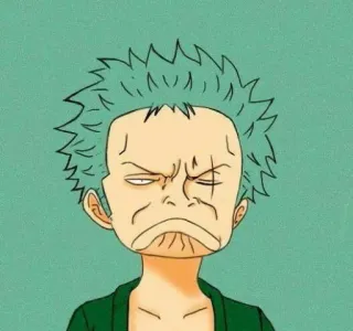 😒 Zoro One Piece Anime, One Piece, Zoro, Roronoa Zoro, Manga, Sticker telegram sticker