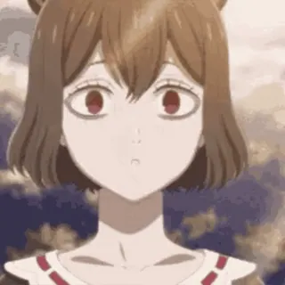 💜 anime girl, surprised, cute, anime, animation, cartoon telegram sticker