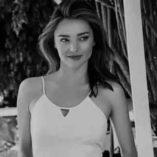 🥂 Miranda Kerr Frau, Model, Promi, Porträt, Schwarzweiß telegram sticker