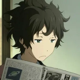 🎐 Houtarou Oreki Hyouka anime, character, Hyouka, Houtarou Oreki telegram sticker