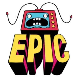 ✳️ EPIC epik, kartun, stiker, TV, lucu telegram sticker