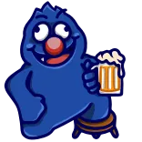🍺 怪物, 啤酒, 饮料, 卡通 whatsapp sticker