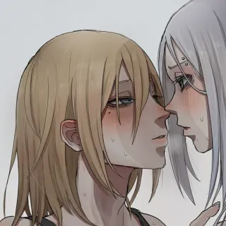 😚 kissing, lgbt, anime, girls telegram sticker