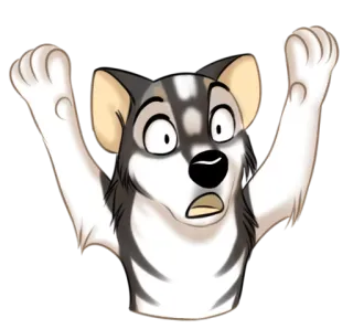 😩 cachorro, animal, desenho animado, surpresa, choque, medo telegram sticker