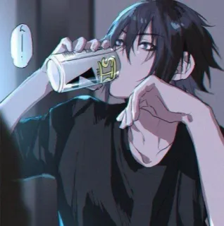 🥃 Anime, Bere, Uomo, Maschio, Teenager telegram sticker