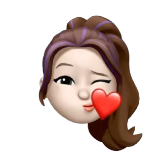 🦋 Emoji, Herz, Zwinkern, Avatar, Cartoon, Gesicht telegram sticker